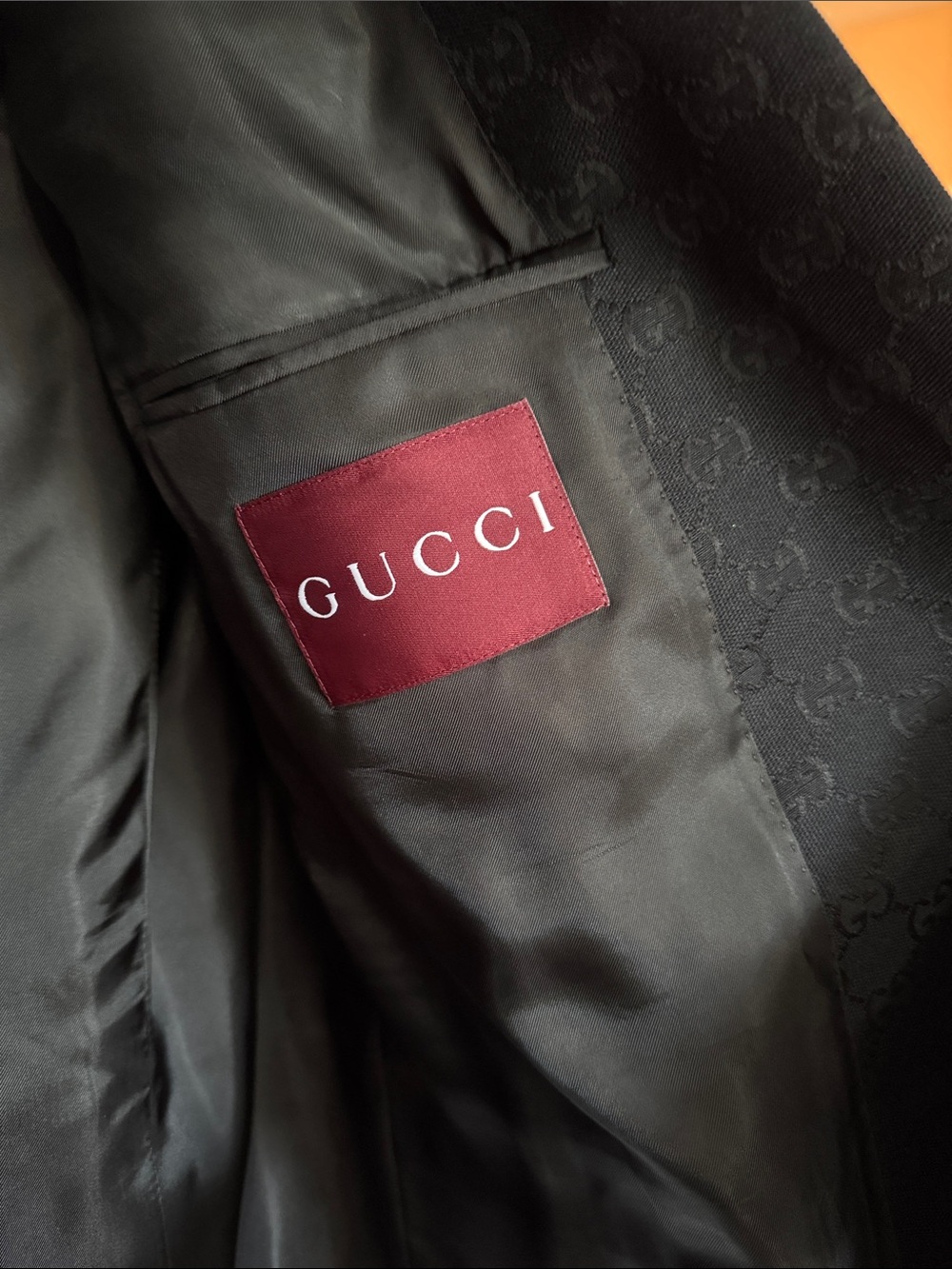 Gucci Black Tonal Monogram Men's Blazer - Picture 7 of 14
